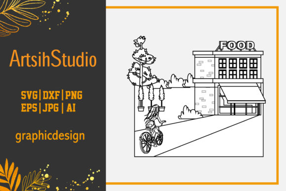 Reviewing City Flat Illustration Restaurant Funny