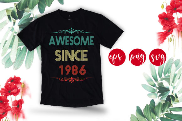 Stitching Nostalgia: A Designer’s Take on the 1986 Birthday SVG